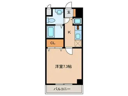 クリエイト三島(1K/4階)の間取り写真