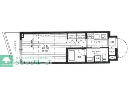 ステージファースト八王子II(1K/3階)の間取り写真