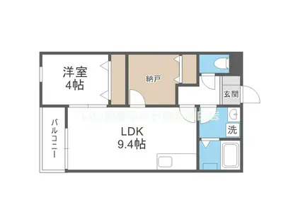 EIJU加島A(1SLDK/3階)の間取り写真