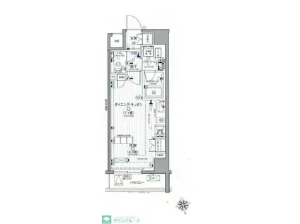 パレステージ中野(ワンルーム/3階)の間取り写真