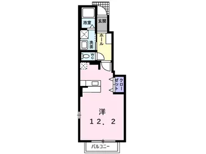 匝瑳市飯倉 1R(ワンルーム/1階)の間取り写真