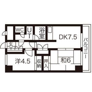 ロイヤルヒルズ柳生II(2DK/2階)の間取り写真