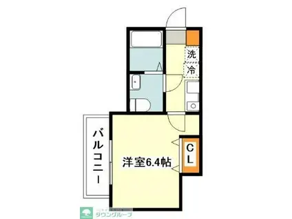 CASAMOMA中野島(1K/2階)の間取り写真