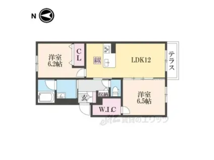 サニーレジデンス(2LDK/1階)の間取り写真