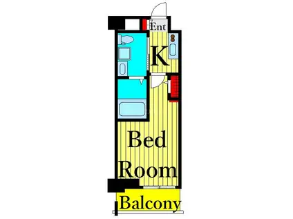 RJRリクロス高砂(1K/3階)の間取り写真