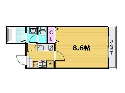 PRIMROSE(1K/2階)の間取り写真