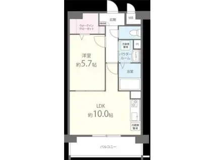 サクラート駅南(1LDK/5階)の間取り写真