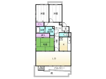 ファミリーワールド(3LDK/1階)の間取り写真