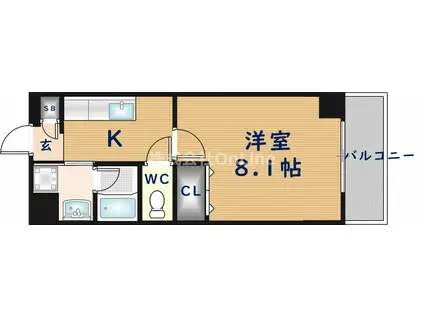 MERVEILLE(1K/1階)の間取り写真