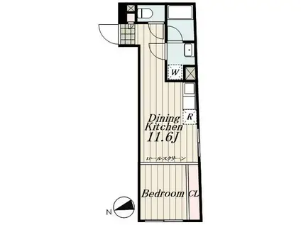 デュオメゾン大山(1LDK/3階)の間取り写真