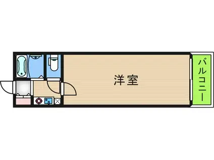 アベニュー西住之江(1K/1階)の間取り写真