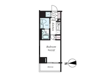 グラントゥールス大森ライズ(1K/3階)の間取り写真