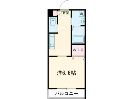 GRAN CASA 花丘(1K/4階)の間取り写真