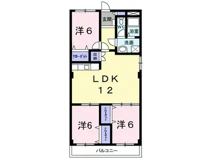 アレグレーセ千代田(3LDK/2階)の間取り写真