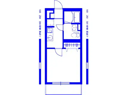 リブリ・パルテール(1K/3階)の間取り写真