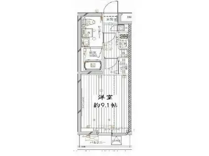 REGALIZ馬込PARK SIDE(1K/1階)の間取り写真