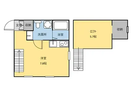 プリマ前橋五番館(1K/1階)の間取り写真
