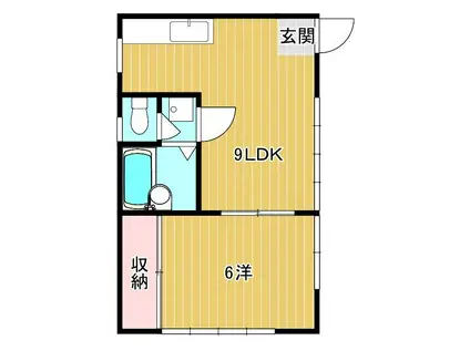 サンライトハウス(1LDK/2階)の間取り写真