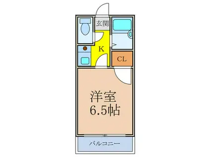 チサトハイツII(1K/1階)の間取り写真