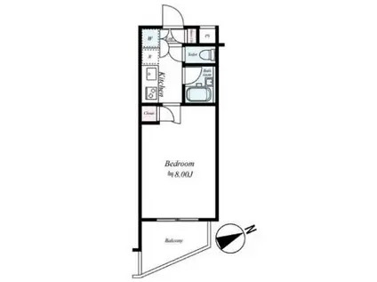 パレホームズ高井戸II(1K/5階)の間取り写真