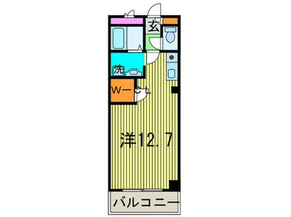 グレース・ガーデン(ワンルーム/4階)の間取り写真