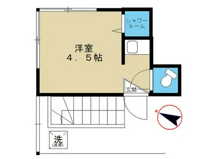 小松ハウス(ワンルーム/2階)の間取り写真