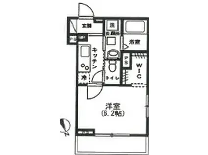 ルーチェ(1K/1階)の間取り写真