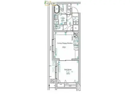 ラフィスタ下丸子(1LDK/3階)の間取り写真