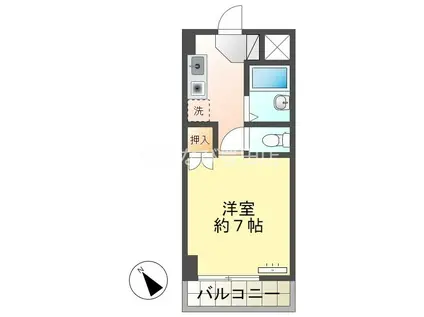 ピア ボナール(1K/5階)の間取り写真