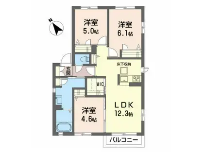 コトー・コバ(3LDK/1階)の間取り写真