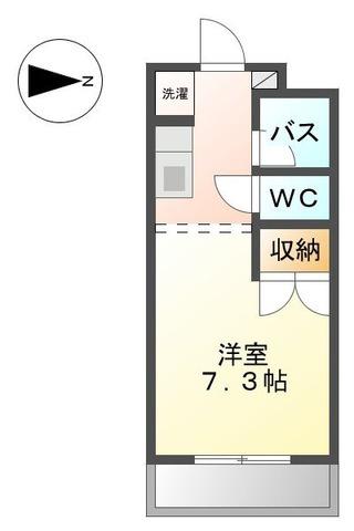 サンコート東山(1K/2階)の間取り写真