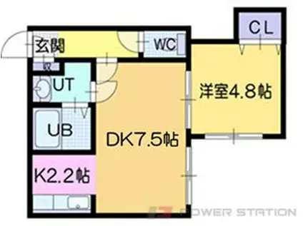 アルバーノ文京台東(1LDK/1階)の間取り写真