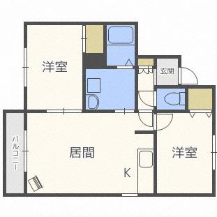摘童夢館(2LDK/3階)の間取り写真