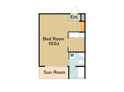 ガーデンズフラット(1K/3階)の間取り写真