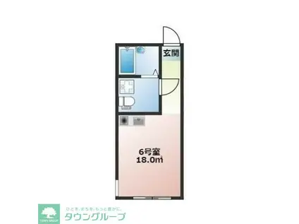 BACE中野島(ワンルーム/1階)の間取り写真