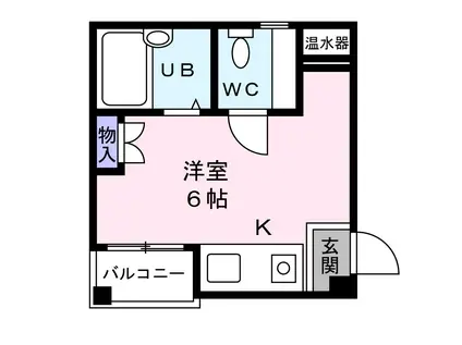 サニーハイツKT(ワンルーム/2階)の間取り写真