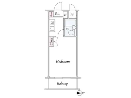 ティーズ ガーデン鶴見市場2(ワンルーム/5階)の間取り写真