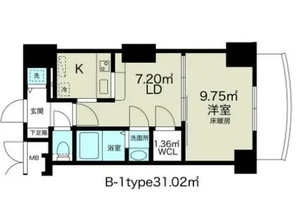 ノルデンタワー新大阪アネックスA棟(1LDK/10階)の間取り写真