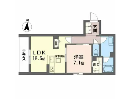 ラパネージュ(1LDK/1階)の間取り写真