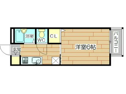 アクセス(1K/1階)の間取り写真