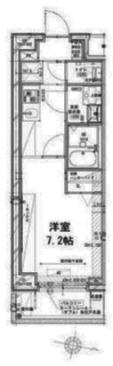DIPS竹ノ塚駅前(1K/7階)の間取り写真
