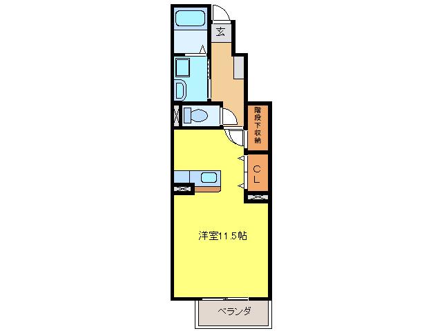 M.Tグランツ(ワンルーム/1階)の間取り写真