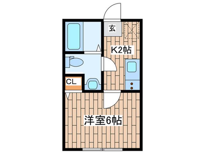 パルコート三春(1K/3階)の間取り写真