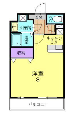 フォレストステージエフ(1K/1階)の間取り写真