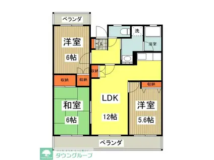 レジデンス光和115(3LDK/2階)の間取り写真