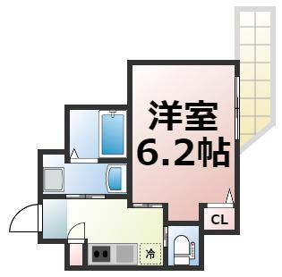 THE KSVILLE(1K/7階)の間取り写真