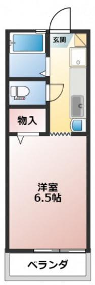 アブニールつしまA棟(1K/1階)の間取り写真