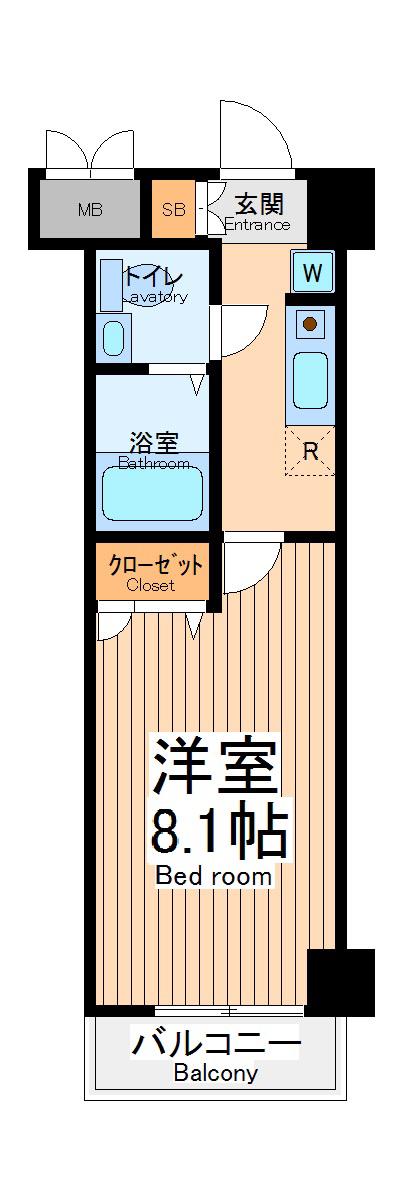 イーリスネオ(1K/2階)の間取り写真