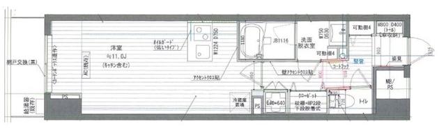 レジディア目白(ワンルーム/8階)の間取り写真