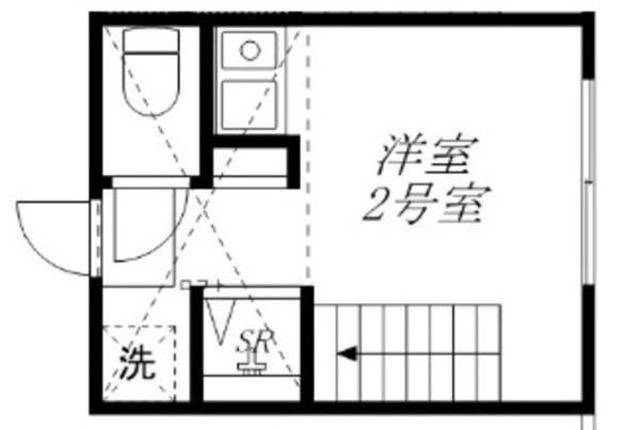 ホットハウス小岩(ワンルーム/2階)の間取り写真